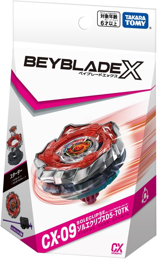 Takara Tomy Beyblade X CX-09 Starter Sol Eclipse D5-70TK